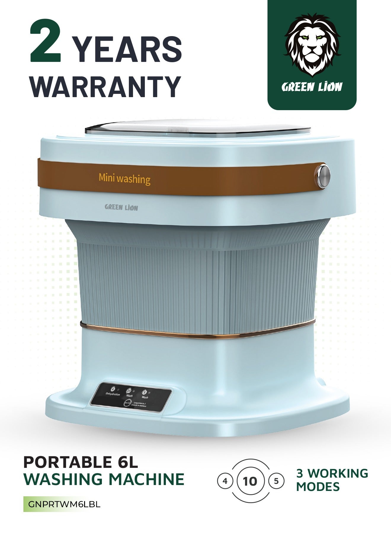 Foldable Mini Top Load Washing Machine 6L with…