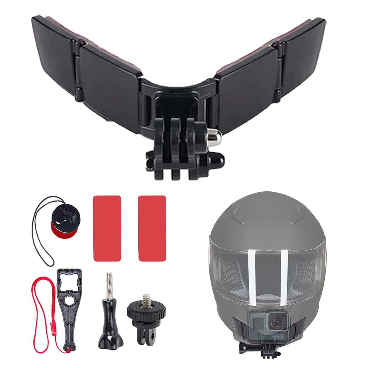 Helmet Chin Mount for GoPro Adhesive Chin Mount…