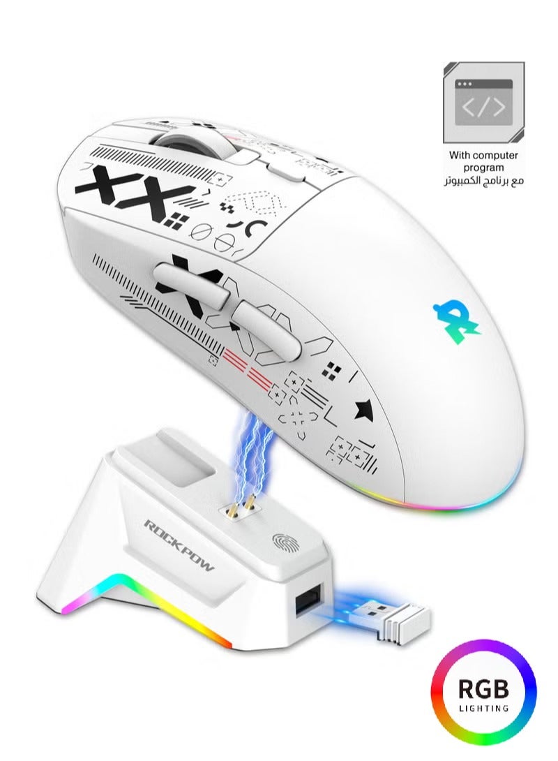 Tri-mode Bluetooth Wireless Gaming Mouse with Magnetic…
