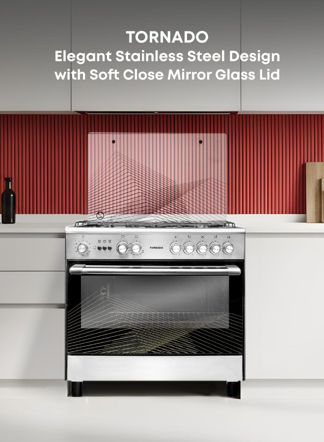 90x60 cm TORNADO Full Gas Cooker 5 Italian…