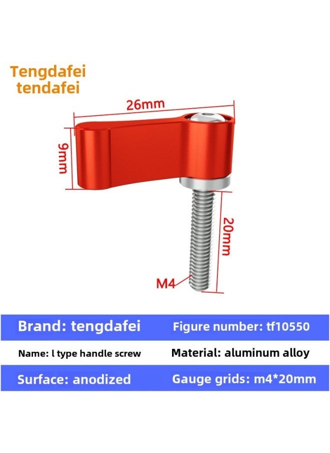 Compare M4M5M6 Aluminum Alloy Lshaped Handle Stabilizer Rabbit Cage Screw Sports Camera Adjustable Angle Hand ScrewColor:Tf10550 large Handle M4*20 at KSA Price