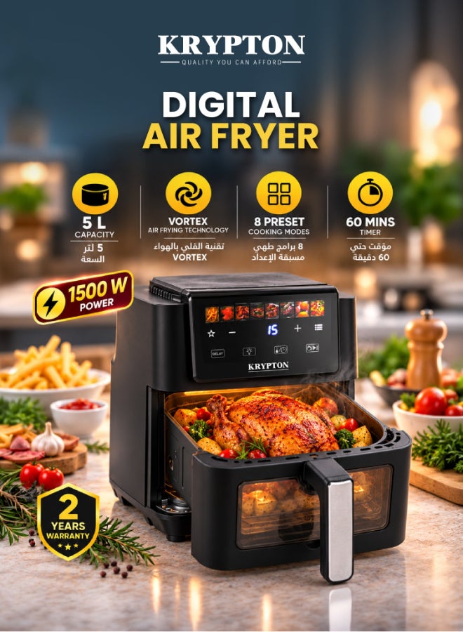 Krypton Digital Air Fryer-5 liter Capacity 1500…