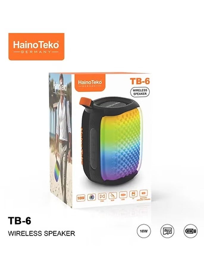 Compare TB4 Portable Wireless Bluetooth Speaker with 2 Wireless Mics – 50W Output Power, RGB Lighting, MultiFunctional Button Control, Ideal for Karaoke, Parties, and Outdoor Use, Black at KSA Price