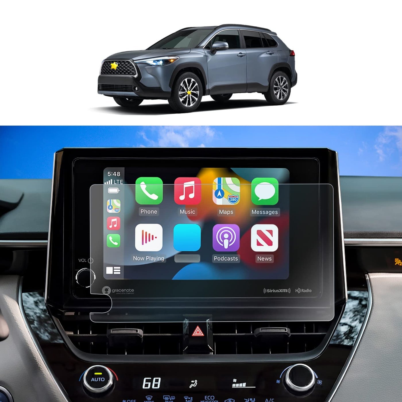 Compare 2Pcs 2024 2025 Corolla Cross Accessories Screen Protector for 2023 2024 2025 Toyota Corolla Cross 8 Inch Navigation Ultra Clear AntiScratch at KSA Price