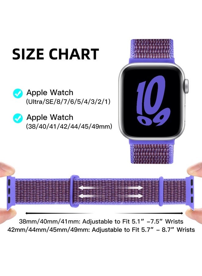 Compare Compatible with Apple Watch Bands 44mm for Women, Sport Nylon Solo Loop Strap Compatible with Apple Watch Band 38mm 40mm 41mm 42mm 45mm 49mm for iWatch Ultra SE 8 7 6 5 4 3 2 1 SE, 2 Pack at KSA Price