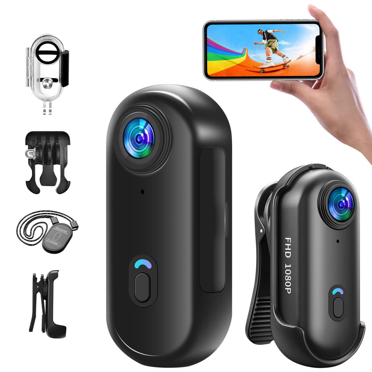 Action Cam with 64G, 1080P Sport Camera, Professional…