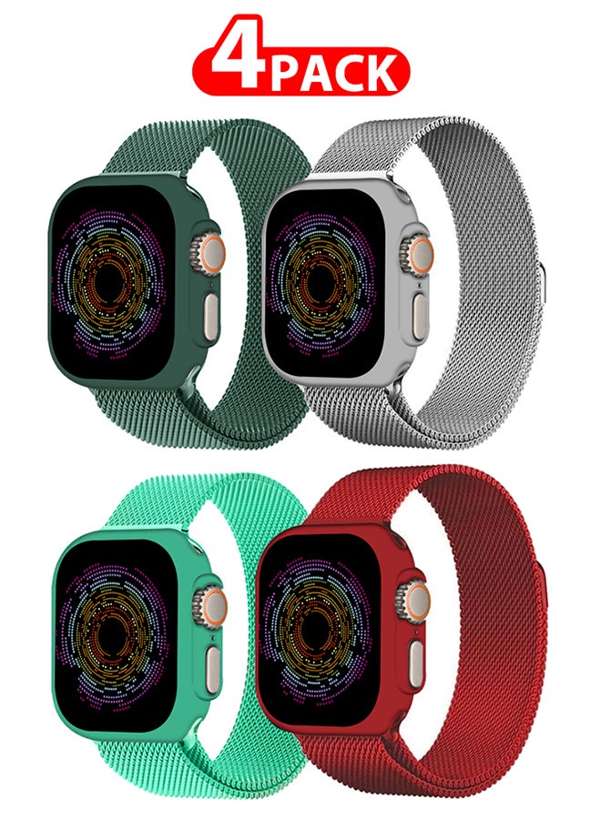 4 Pack Stainless Steel Milanese Loop Compatible…
