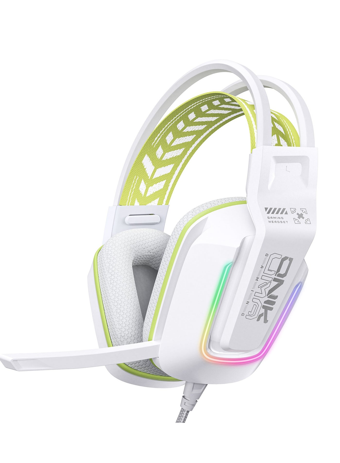 Compare X13 Gaming Headset with Mic,OverEar Gaming Headphones with RGH Light,for PS4PS5XOneXSeriesNSwitchPC,White at KSA Price