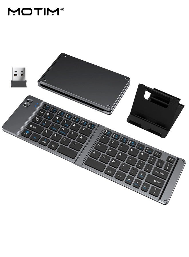 Foldable Compact Keyboard, Portable Bluetooth Multi…