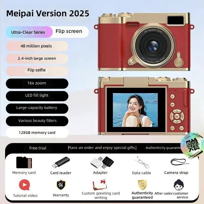 CCD Digital Camera 68MP HD Dual Lens Selfie…