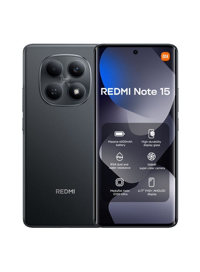 Redmi Note 15 Dual SIM Black 8GB RAM 256GB…