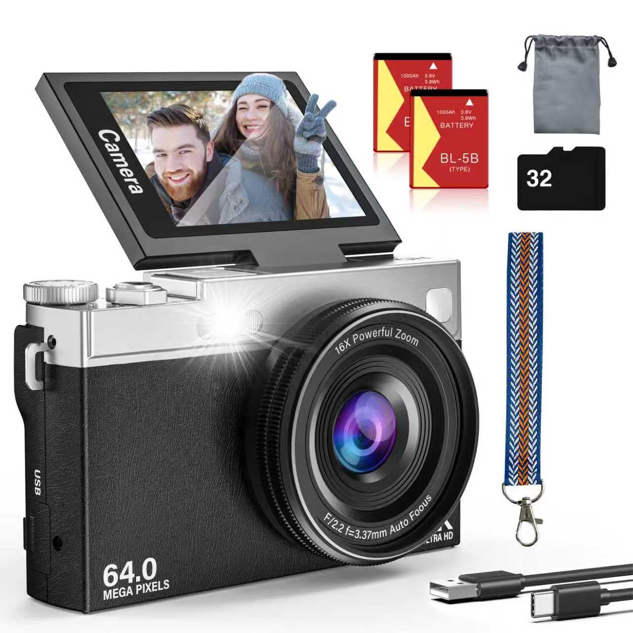 2025 New 4K Digital Camera for Photography and Vlogging,…