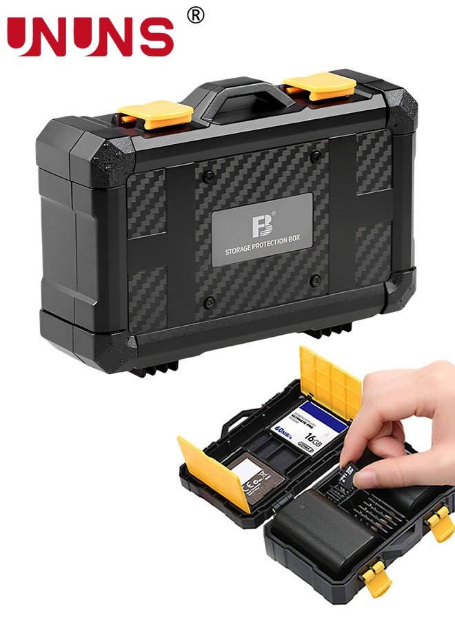 Compare Camera Battery Memory Card Case,Memory Card Hard Protector Case,WaterResistant Compact DSLR SLR Battery Organizer Storage For 2 Camera Batteries 9 TF Cards 5 SD Cards 2 XQD Or 2 CF Cards at KSA Price