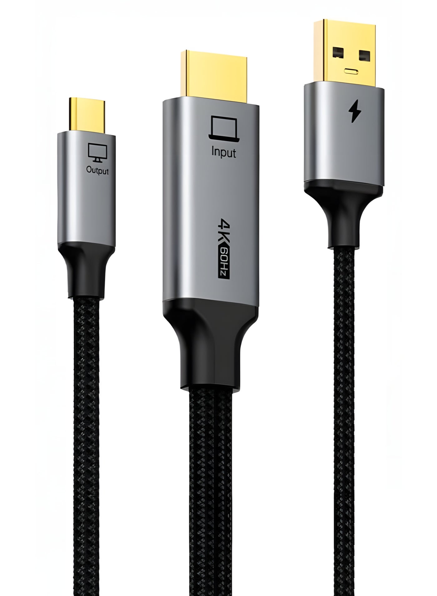 Active HDMI to USB-C Cable 1m with USB-A Power,…