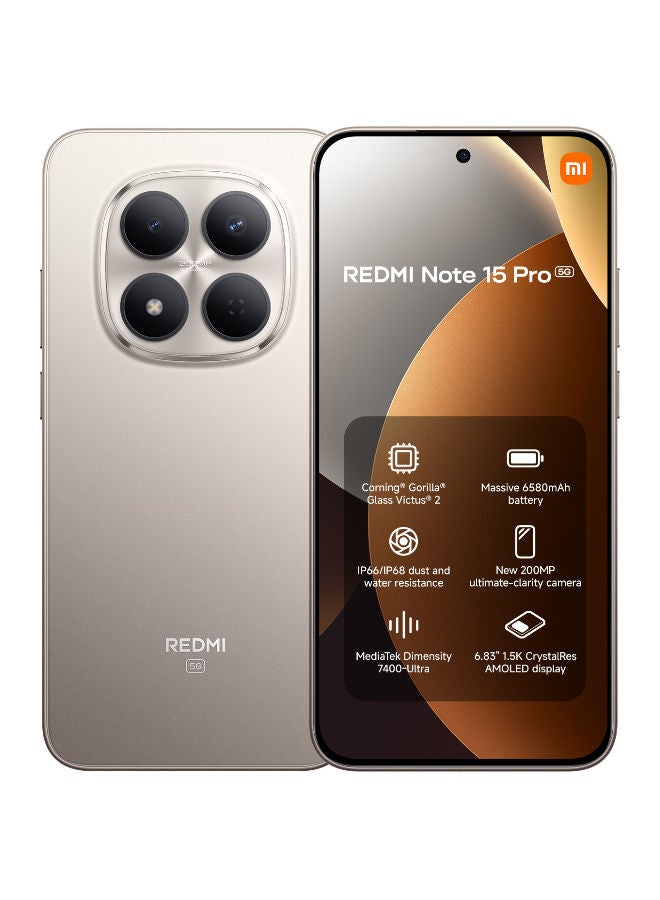 Compare Redmi Note 15 Pro Dual SIM Titanium 12GB RAM 256 5G  Middle East Version at KSA Price