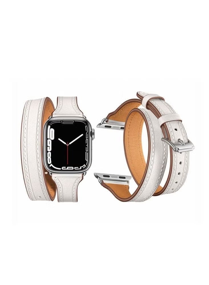 Compare Leather Replacement Band For Apple Watch 414038mm Series 7654SE at KSA Price