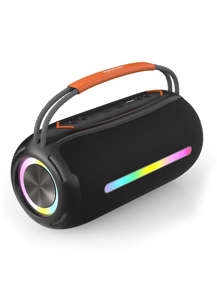 Compare Portable Wireless Bluetooth Speaker With High Bass Clear Sound Black at KSA Price