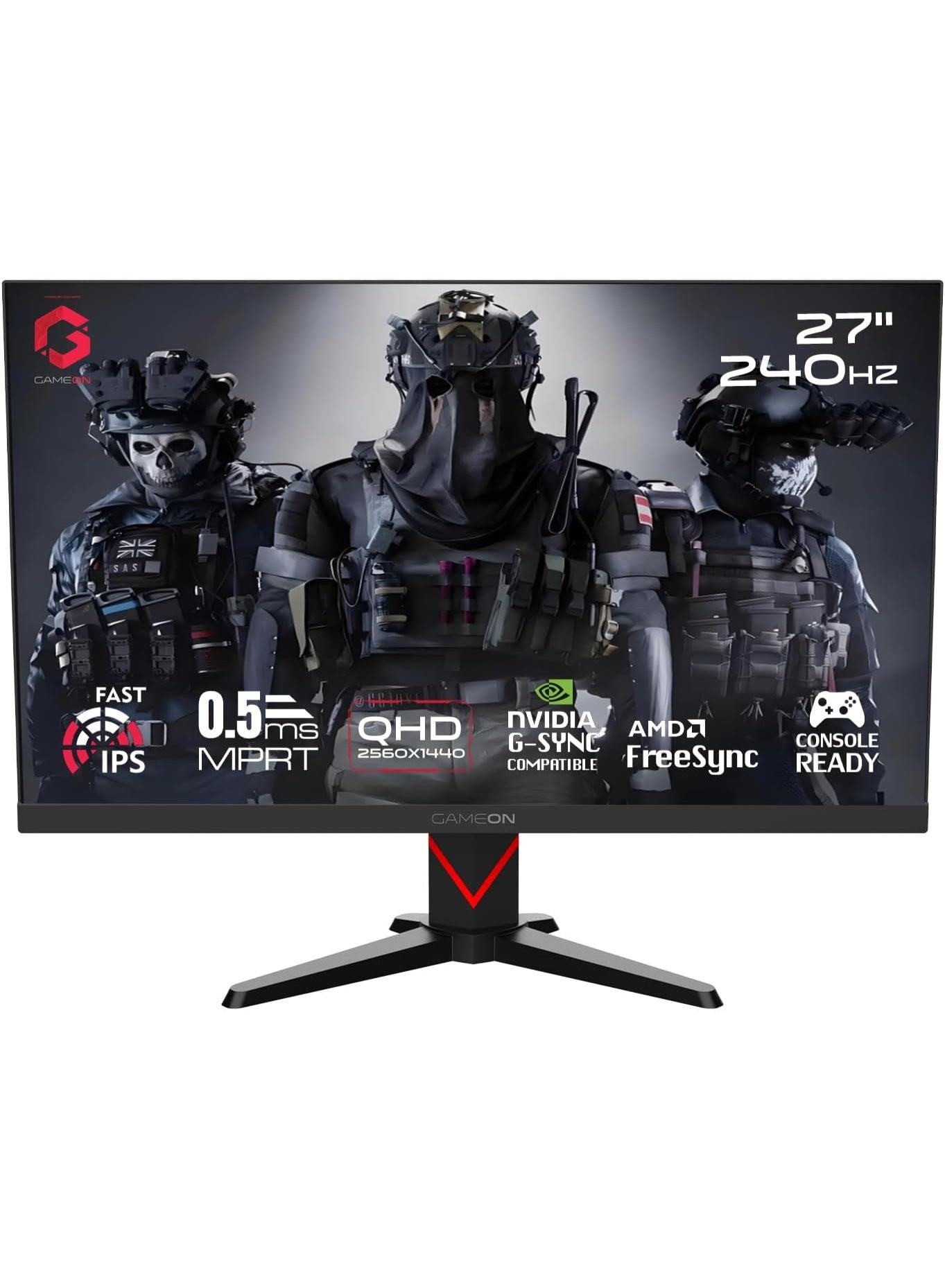Compare 27 Inch QHD Gaming Monitor 2560x1440 Fast IPS 240Hz Overclock 0.5ms MPRT HDR400 FreeSync GSync Compatible HDMI 2.1 DisplayPort PC & Console Ready Black black at KSA Price