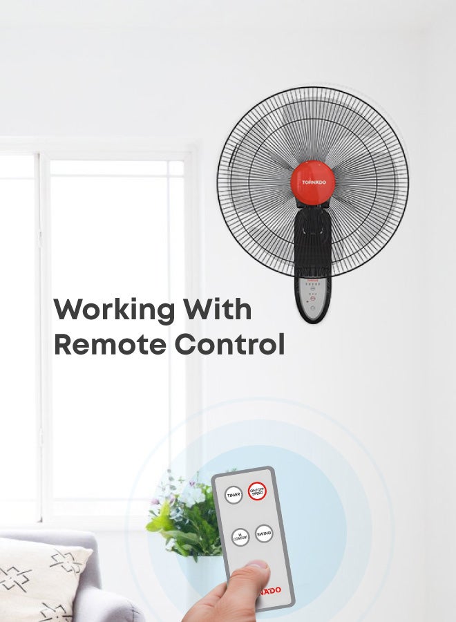 18-Inch TORNADO Wall Mounted Fan with Remote Control…
