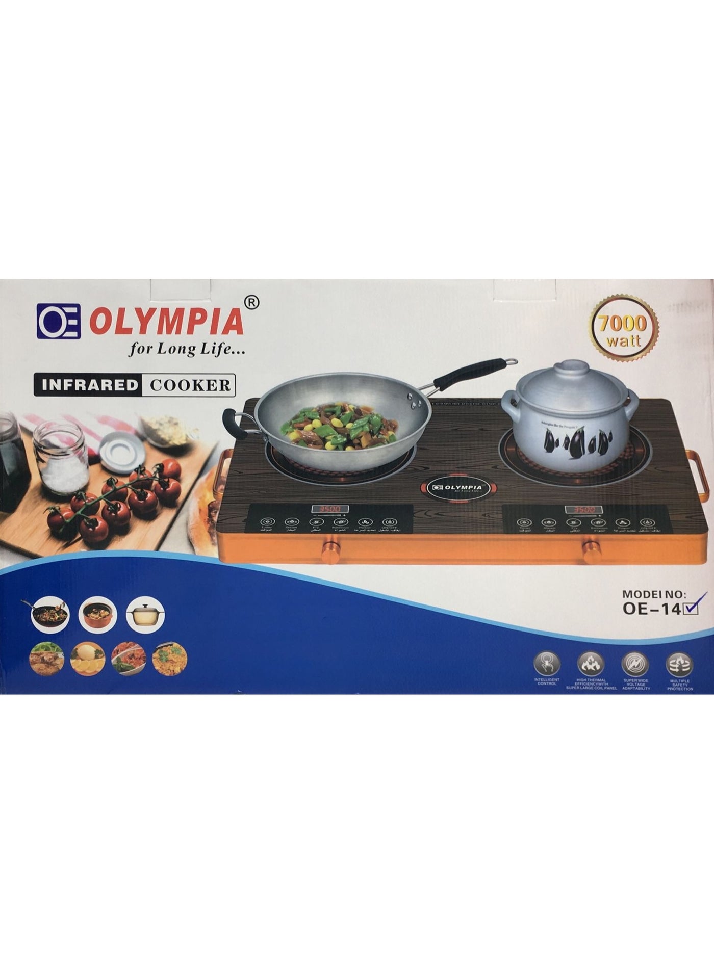 Double Burner Infrared Cooker 7000W Electric Ceramic…