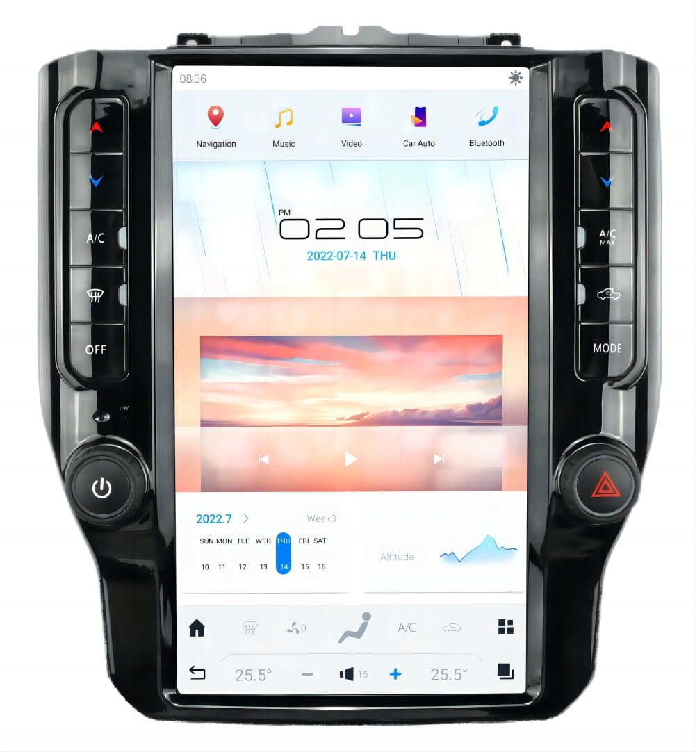 Compare Large Touch Screen Car Navigation radio for Dodge RAM 1500 2500 3500 4500 55002019 2020 2021 2022 20232024 Stereo Tesla Style 121inch Wireless Apple Carplay Android Auto GPS Unit Audio Music Player at KSA Price