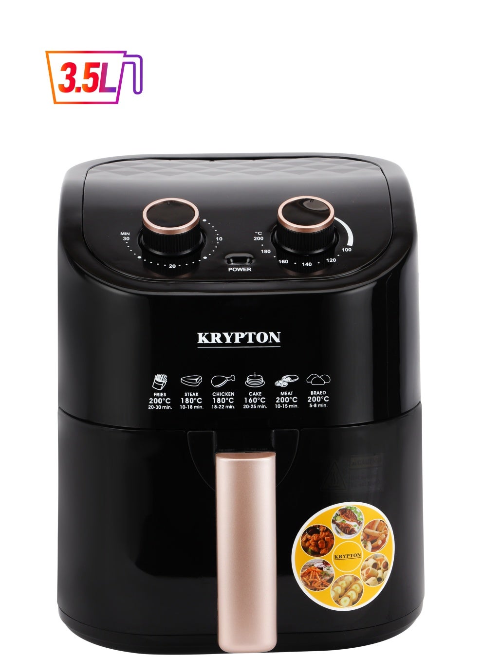 Air Fryer 3.5L Capacity With Non-Stick Pot With…
