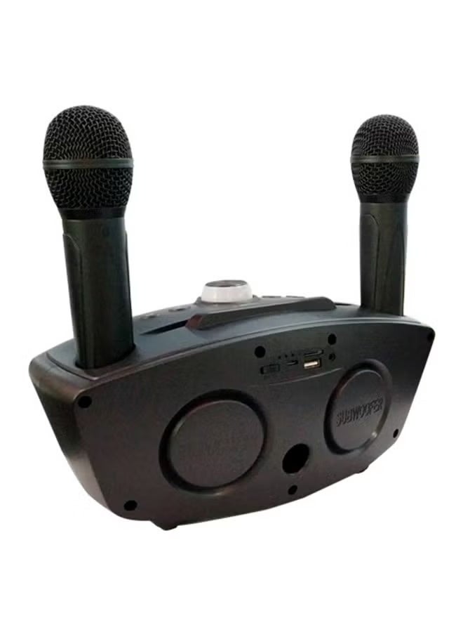 Compare Karaoke Machine Portable Speaker Bluetooth Karaoke Speaker with Dual Wireless Mic for Kids and Adults – Wireless Speaker for Indoor and Outdoor Party, Birthday – SD306 at KSA Price
