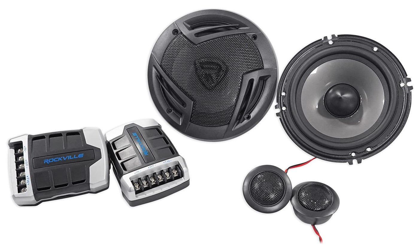 Compare Rockville RV652C 65 Component Car Speakers 750W 4 Ohm CEA Rated Polypropylene Woofer Butyl Surround PEI Tweeter Perfect for Car Audio at KSA Price
