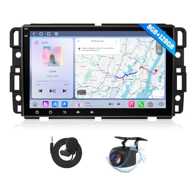 Compare Gmx6SPro 8 Qled Car Stereo For ChevyGmcBuick 20072013, 8+128Gbcar Audio, Carplay & Android Auto,5G Lte, Wifi 6,Dsp Audio,1080P Opt & Coax Output, Bluetooth at KSA Price