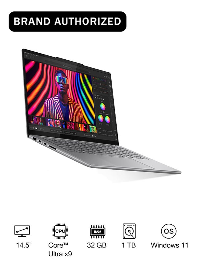 Compare Yoga Pro 7 14IAH10 Luna Grey, Intel Core Ultra 9 285H, 32GB RAM, 1TB SSD, Integrated Intel Arc 140T GPU, 14.5 3K OLED 120Hz Display, Win11 83KF0024AX + 2Y Premium Care Luna Grey at KSA Price