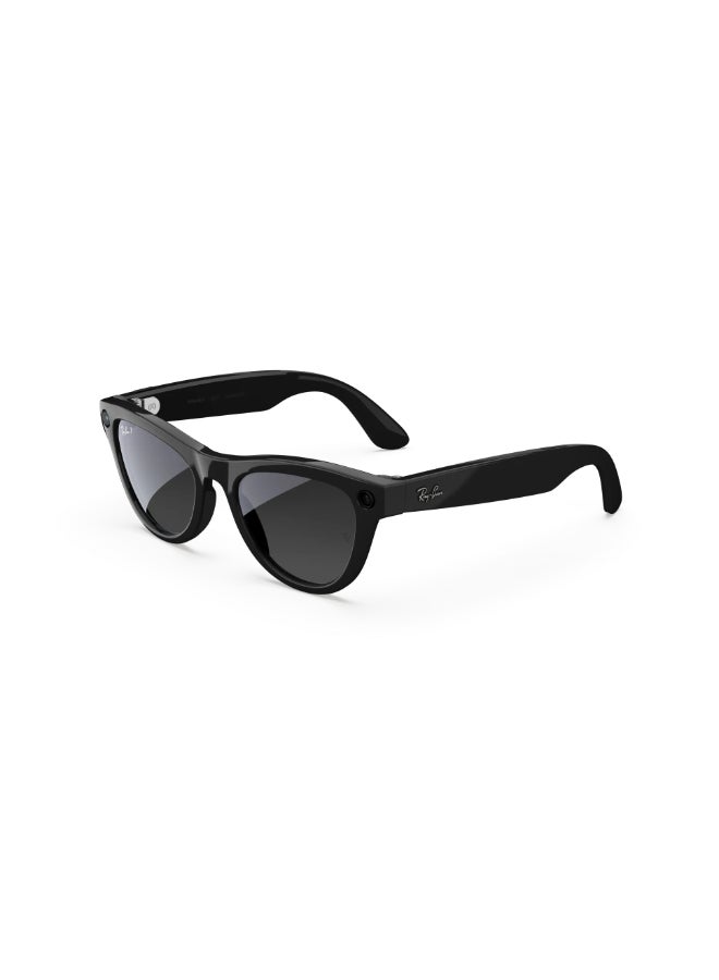 Compare RAYBAN Skyler Gen 2 Shiny Black Frame Gradient Graphite Lens Standard High bridge Shiny Black Gradient Graphite at KSA Price
