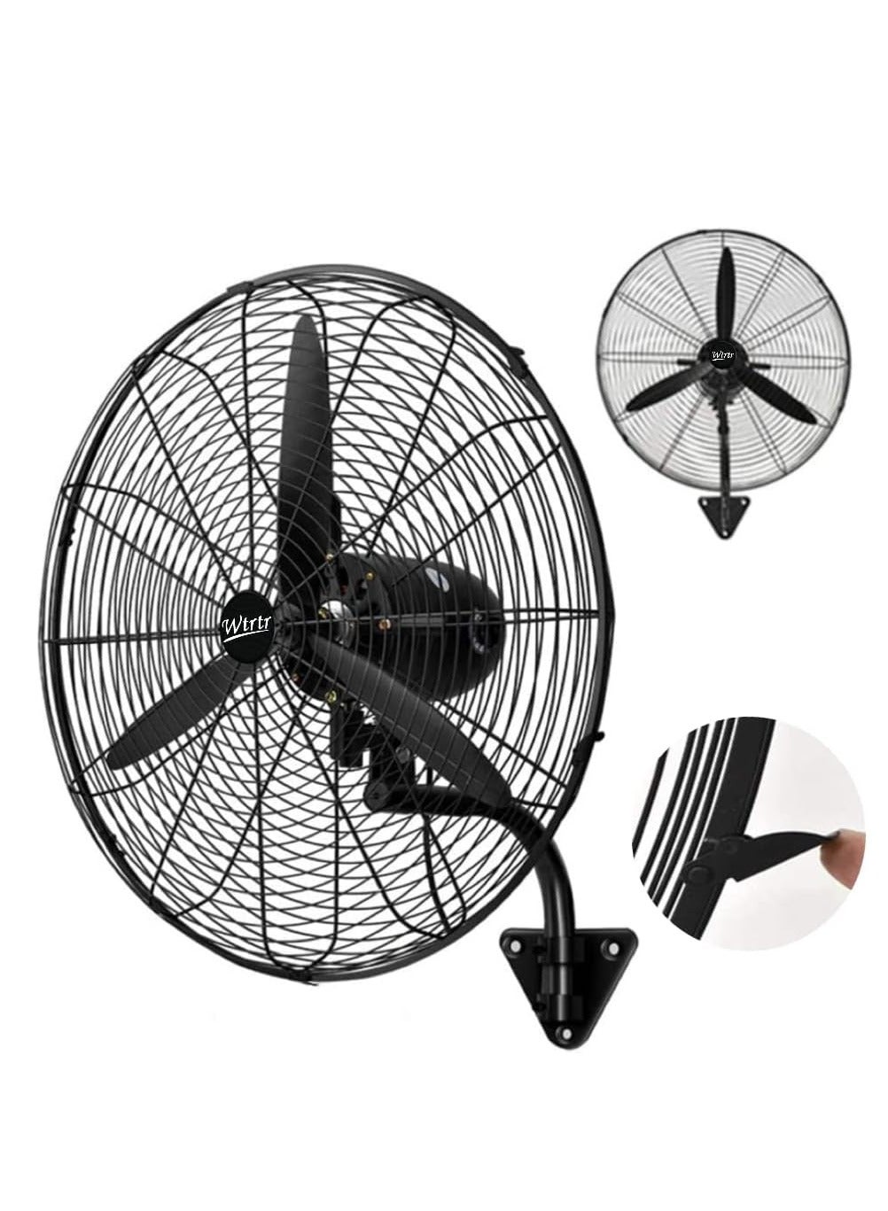 Compare Wtrtr 30 Inch Industrial High Power Wallmounted Fan,260W Mesh cover selflocking grille,Fans 30 inch at KSA Price