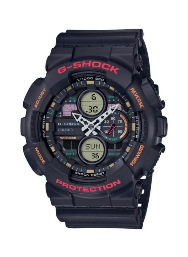 Compare GSHOCK Mens Round Shape Resin Band Analog & Digital Wrist Watch 55 mm  Black  GA1401A4DR at KSA Price