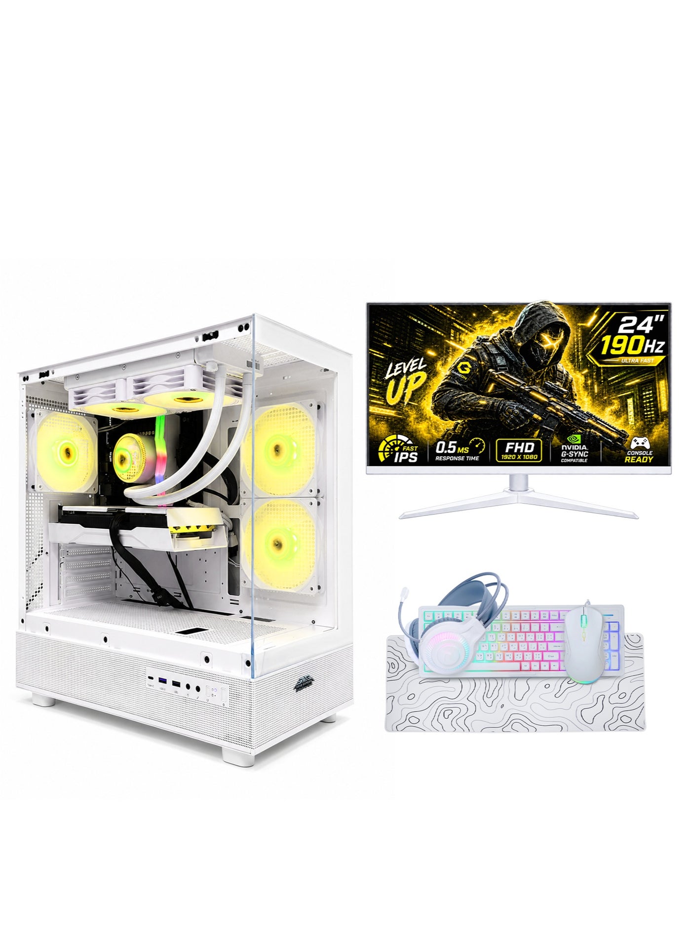 All-in-One Gaming PC Bundle - Intel Core i5-12400F,…