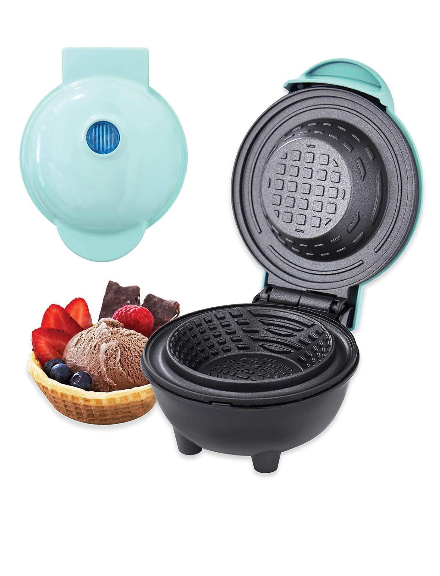 Portable Waffle Maker, 350W Electric 4 inch Mini…