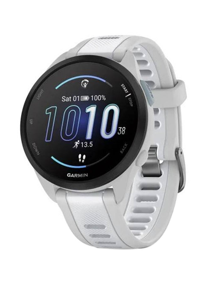 Compare Forerunner 165 Music  43MM  Up To 11 Days Battery Life  1.2inch Amoled Display, Scratch Resistant, Chemically Strengthened Glass, Heart Rate Monitor, Stress Tracking, Save Music On Device, Advanced GPS and Running Fe at KSA Price