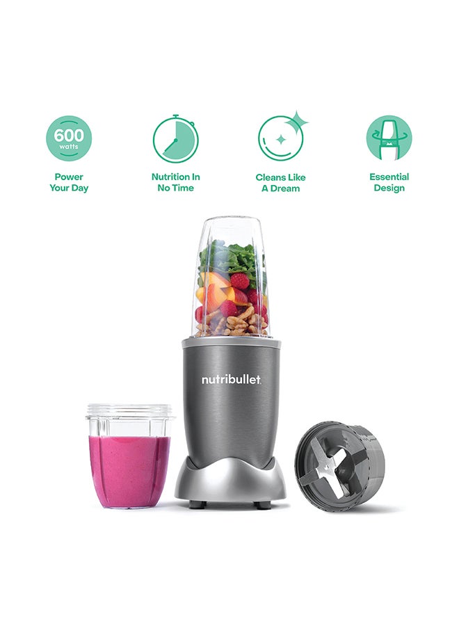 Compare 6Piece Accessories 600W HighSpeed Bullet Blender, MultiFunctional Nutrient Extraction, Smoothies Maker, Easy Cleanup, 700 ml, NBR0612, 1Year Warranty, Grey 700 ml 600 W NBR0612 Grey at KSA Price