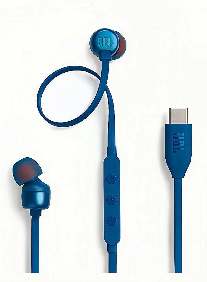 Tune 310C USB-C Wired Hi-Res In-Ear Headphones Blue