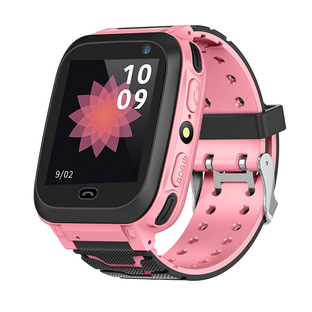 Compare GPS Tracker Locator Precise Positioning Remote Monitor Smart Watch Alarm Clock, for Kids GSM SOS Call with CameraSIM Card SlotTF Card Smart WatchesAccessories Pink at KSA Price