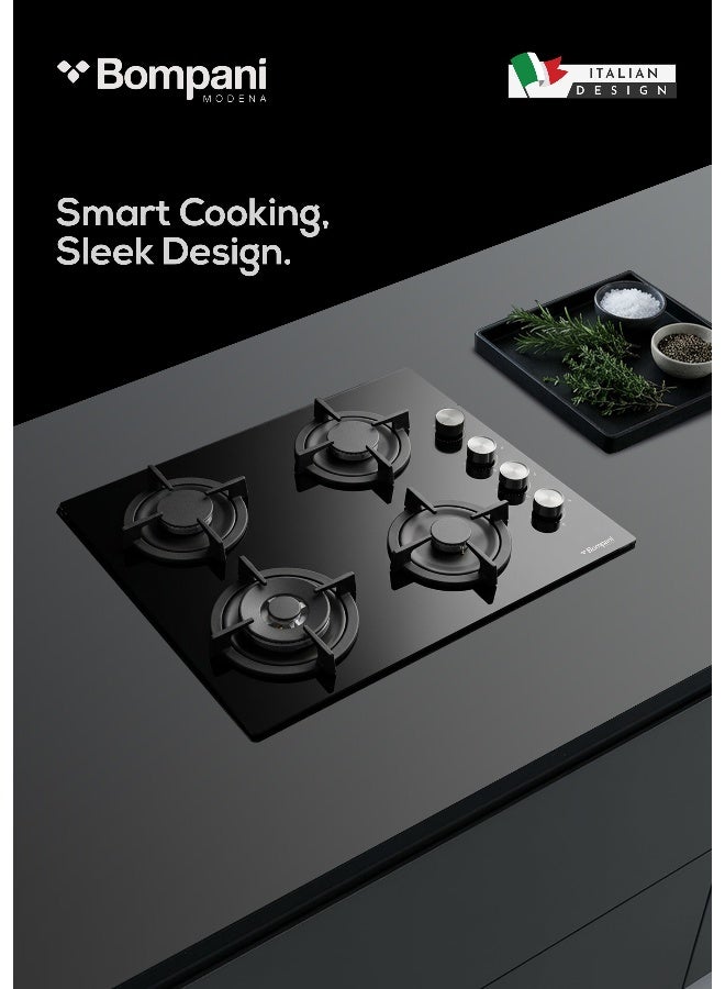 60cm Built-In Hob, 4 Gas Euro Type Pool Burners,…