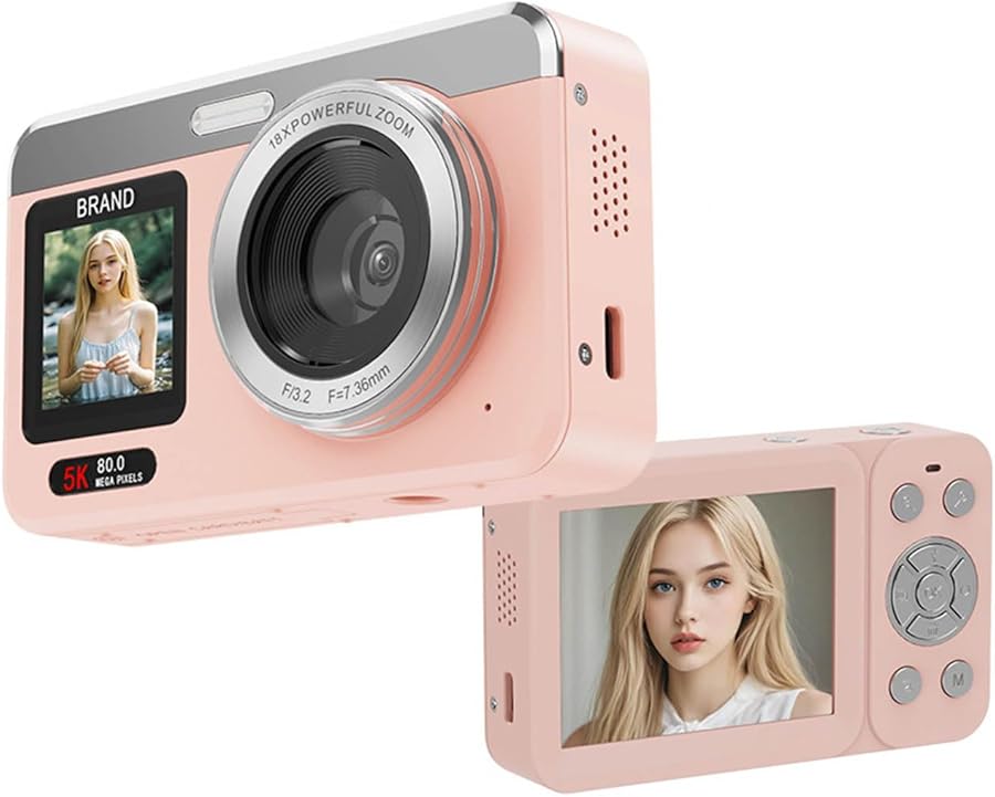Compare 80MP Digital Camera Auto Scene Mode Fast Shutter Speed 750mAh Battery Portable Lightweight at KSA Price