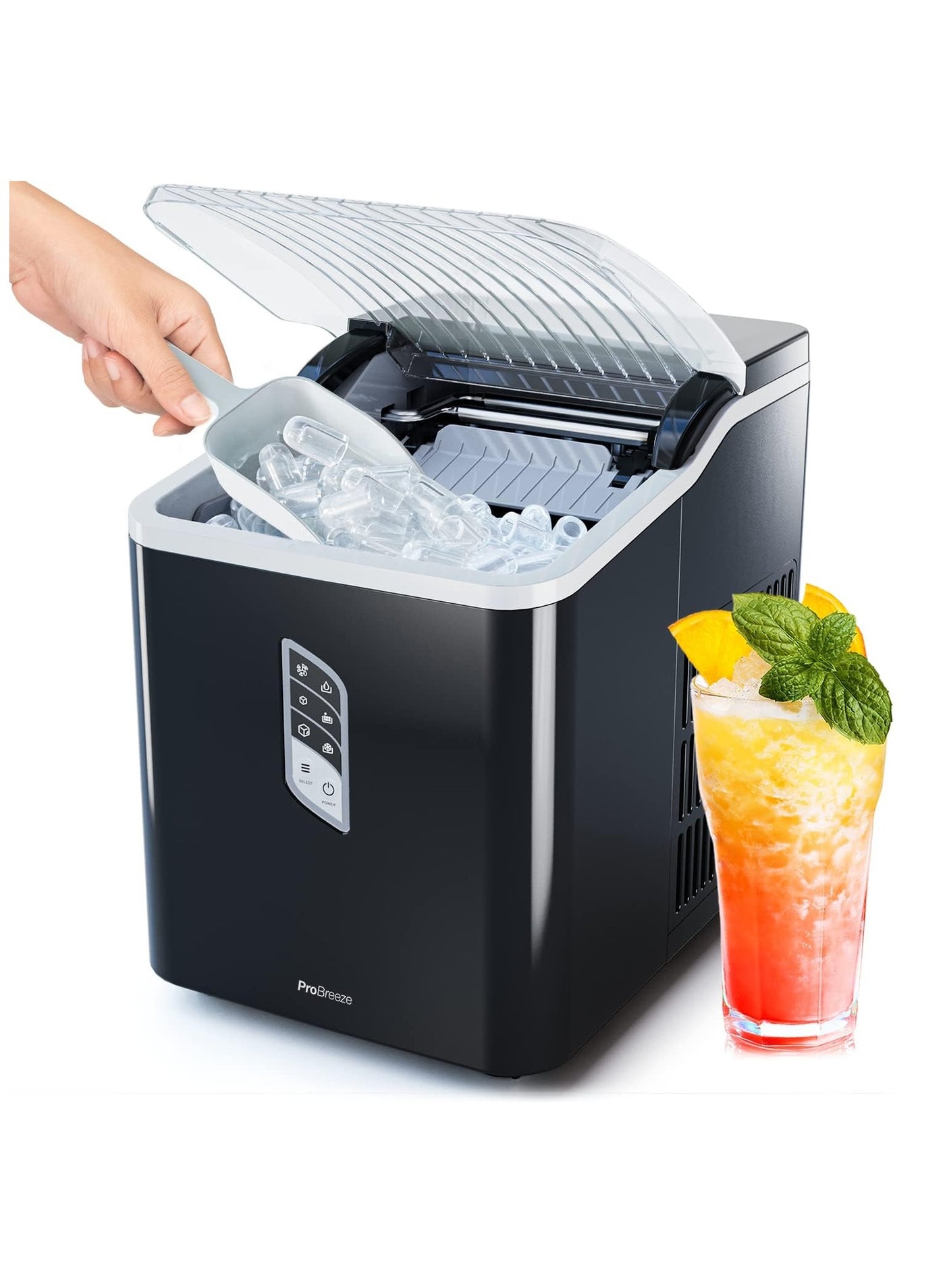 Ice Maker Machine, Large Countertop with Scoop,…