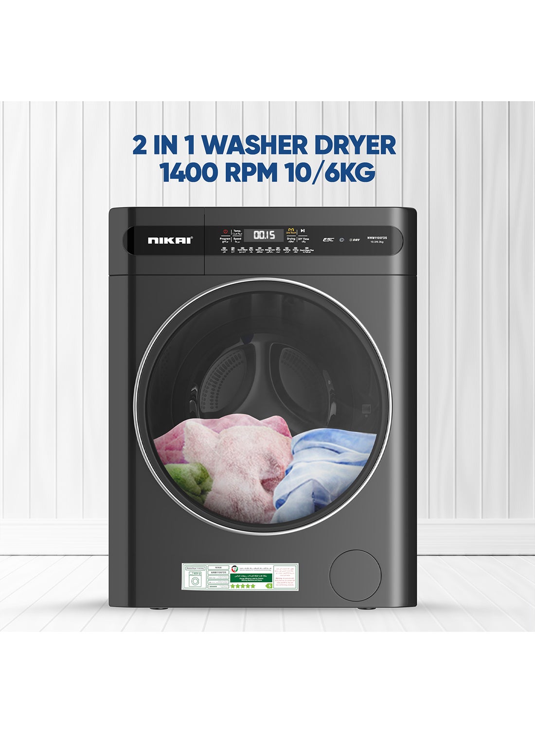 10/6 Premium Combo Washer Dryer With 18 Programs…