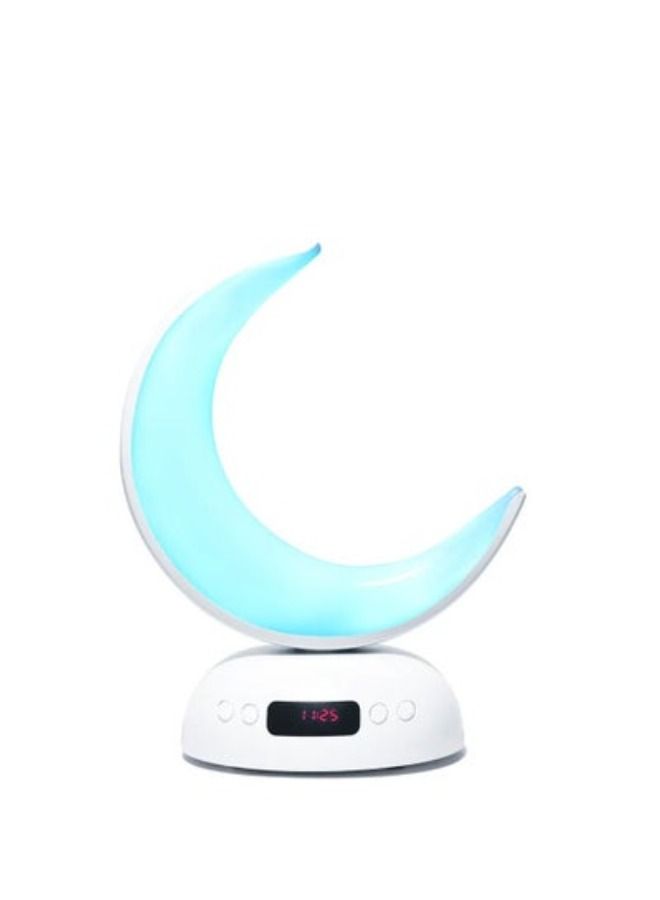 Compare Arabic Quran Speaker LED Moon Light Colorful Lamp Azan Alarm Clock at KSA Price