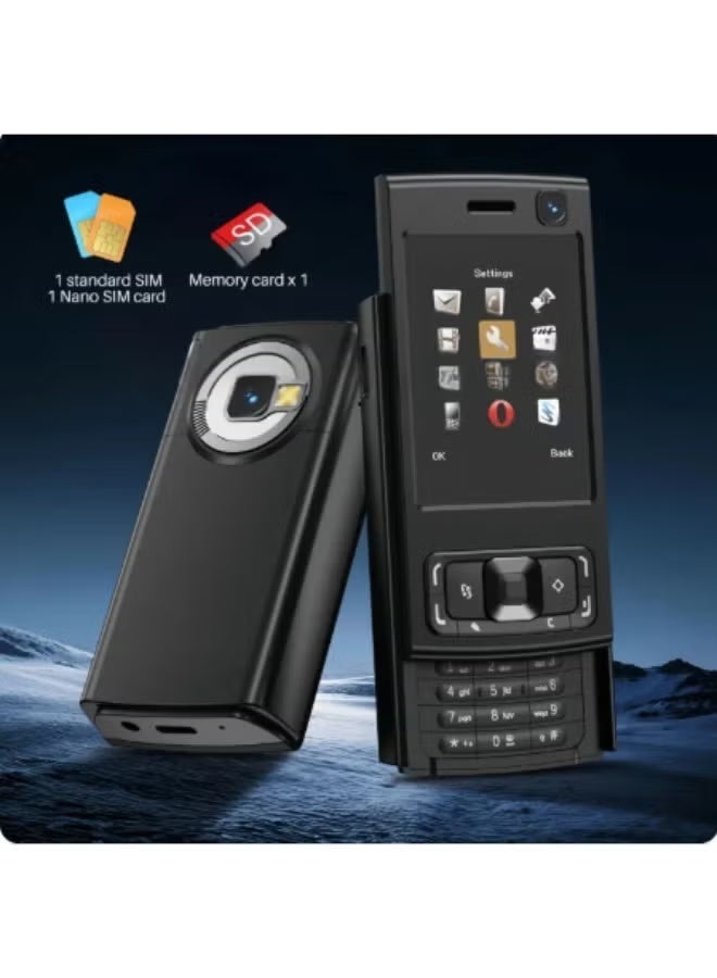 Compare N95 Pro Mini Pocket Mobile Phone Sliding Design 2 SIM Standby 2.0 Inch Screen Flashing Light Call Recording Small Button Phone at KSA Price