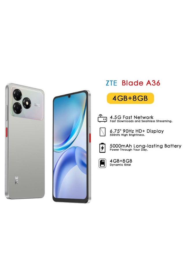 Blade A36 Dual SIM Titanium Gold 4GB+8GB RAM…