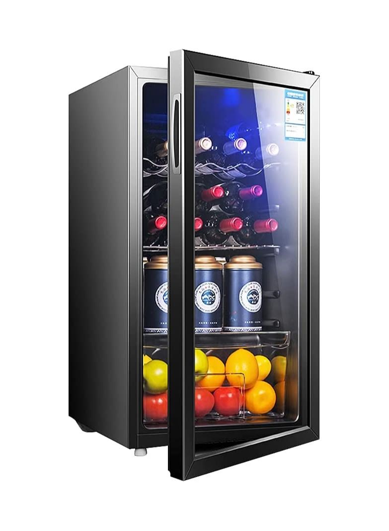 Compare COOLBABY 95L Big Capacity  Cooler Refrigerator Skincare Fridge Red Cabinet Transparent Glass Door Cellar Small Fridge for Room at KSA Price