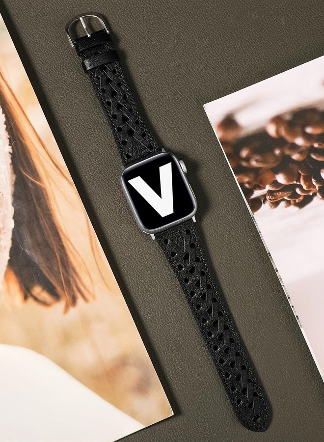 Leather Band Compatible with Apple Watch Band 38mm…