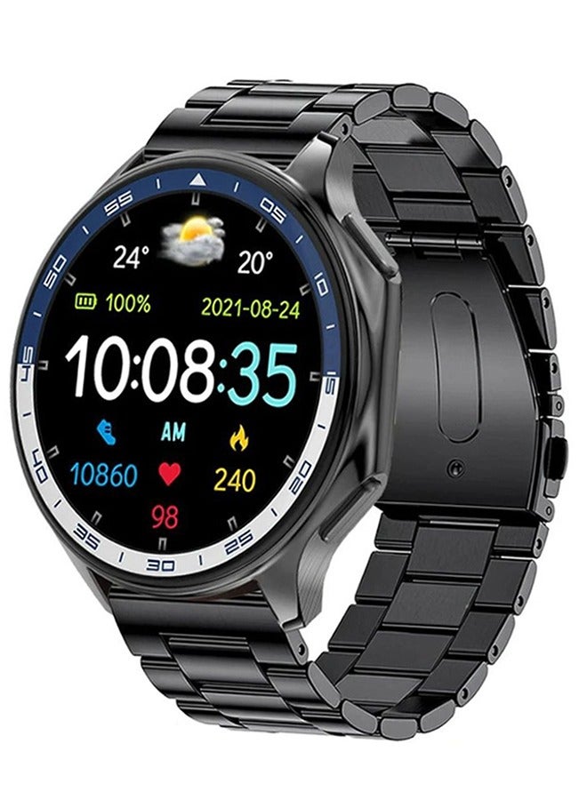 Compare 1.43 Smart Watches for Men Women Multi Sport Modes Fitness Watch with Sleep Heart Rate Monitor, IP68 Waterproof Smartwatch,Black Steel at KSA Price