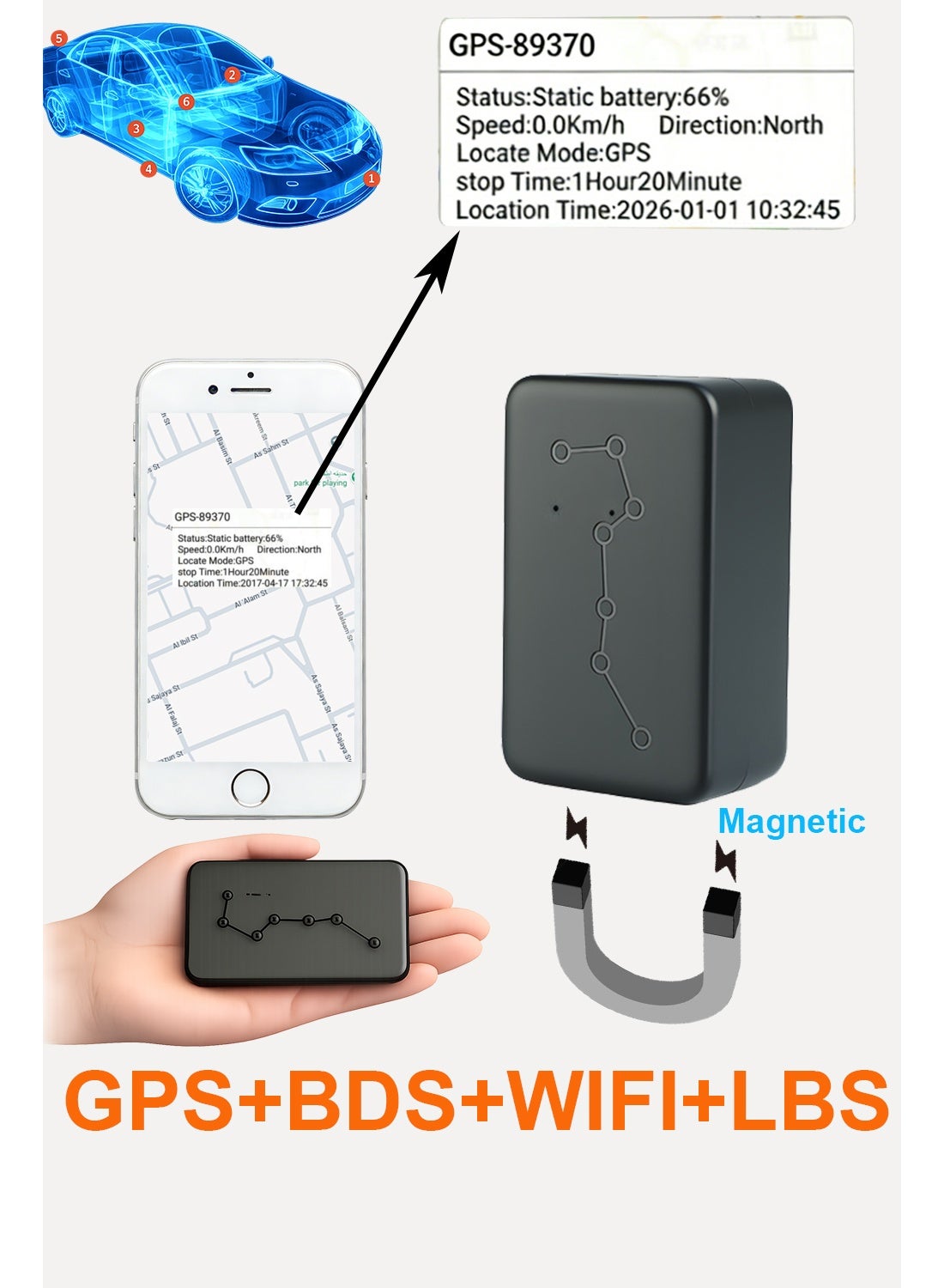 4G GPS tracker Magnetic car tracking device…